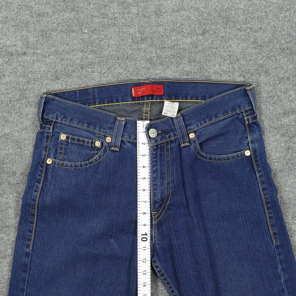 Levis Type 1 Jeans‎ Mens 36x29 Blue True Boot Cut Denim Tag 36x34